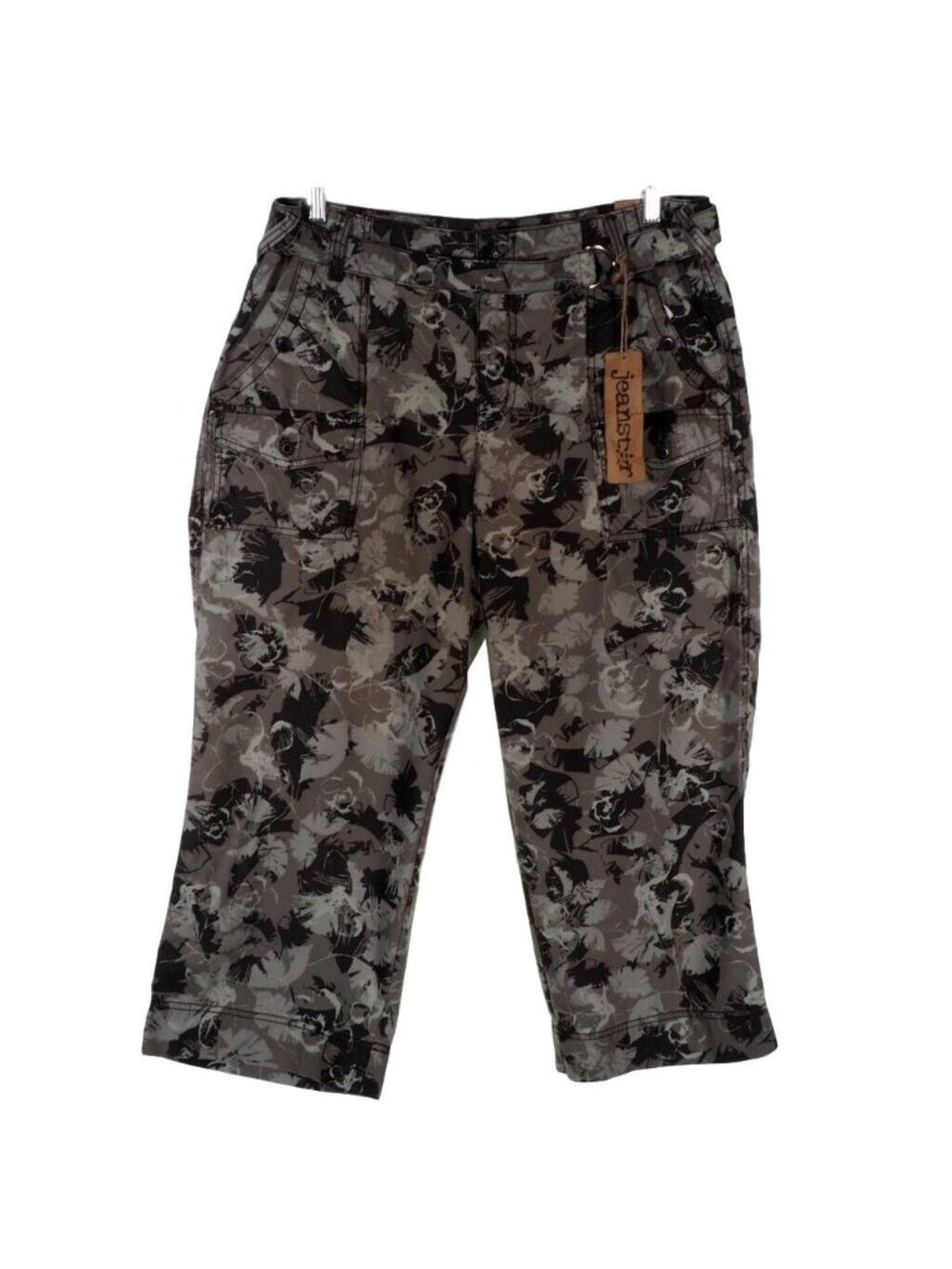 Jeanstar Womens Size 12 Camouflage Cargo Capris  Stretch